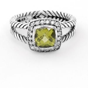 David Yurman Petite Albion Peridot Ring